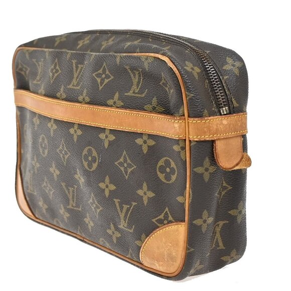 LOUIS VUITTON Compiegne 28 Clutch Bag Monogram Leather Brown - Picture 5 of 5